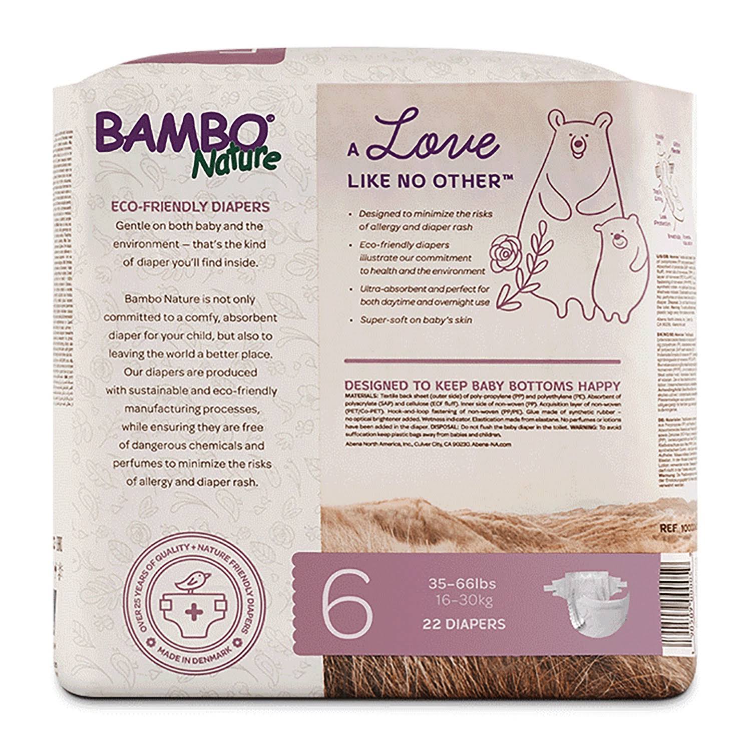 Bambo Nature Premium Baby Diapers, Size 6 (2 Cases of 132)