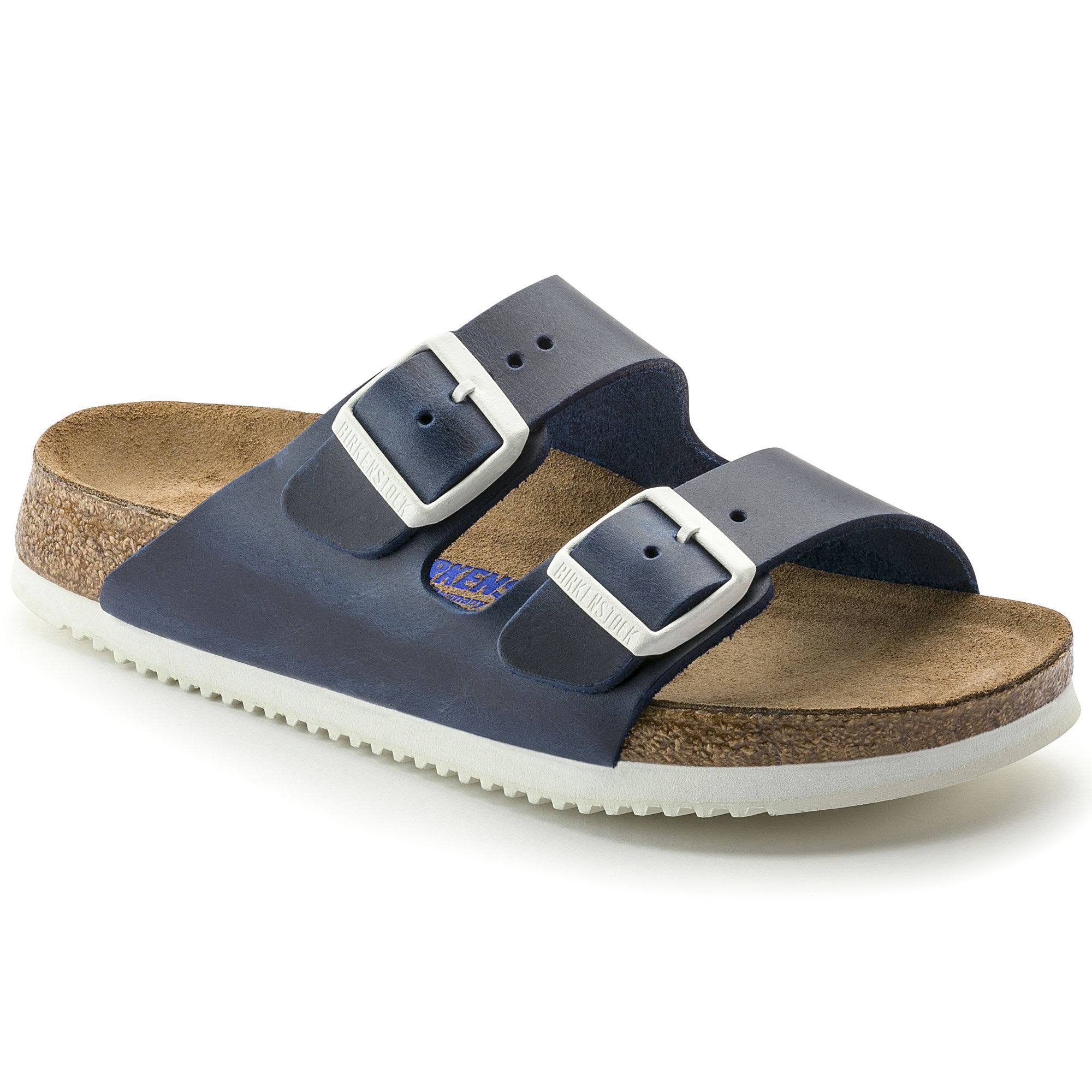 Birkenstock Arizona Natural Leather Blue Professional for Professionals