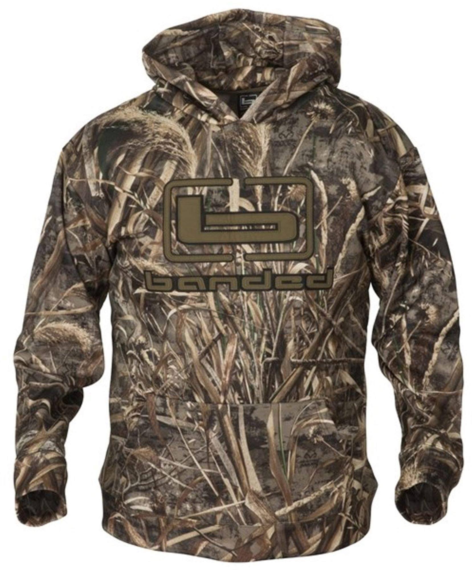 Banded Logo Hoodie, Realtree Max 5, Small