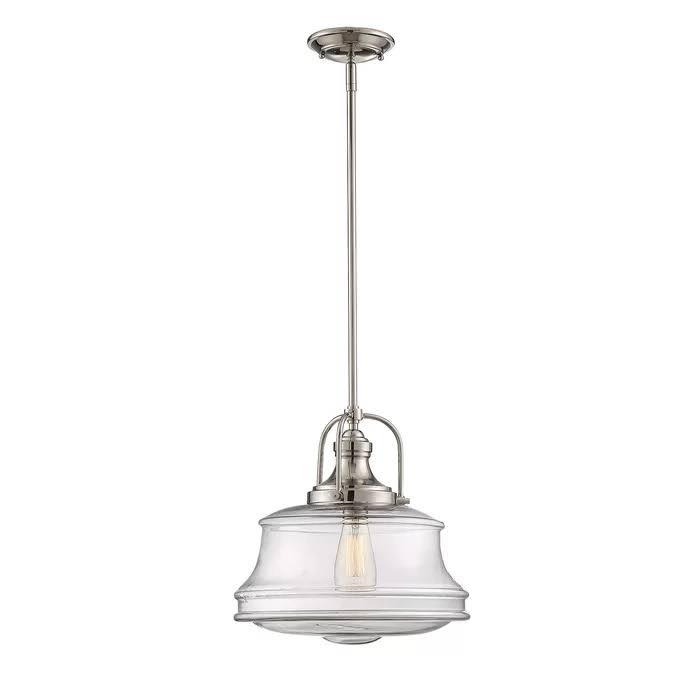 Nadine 1-Light Single Schoolhouse Pendant
