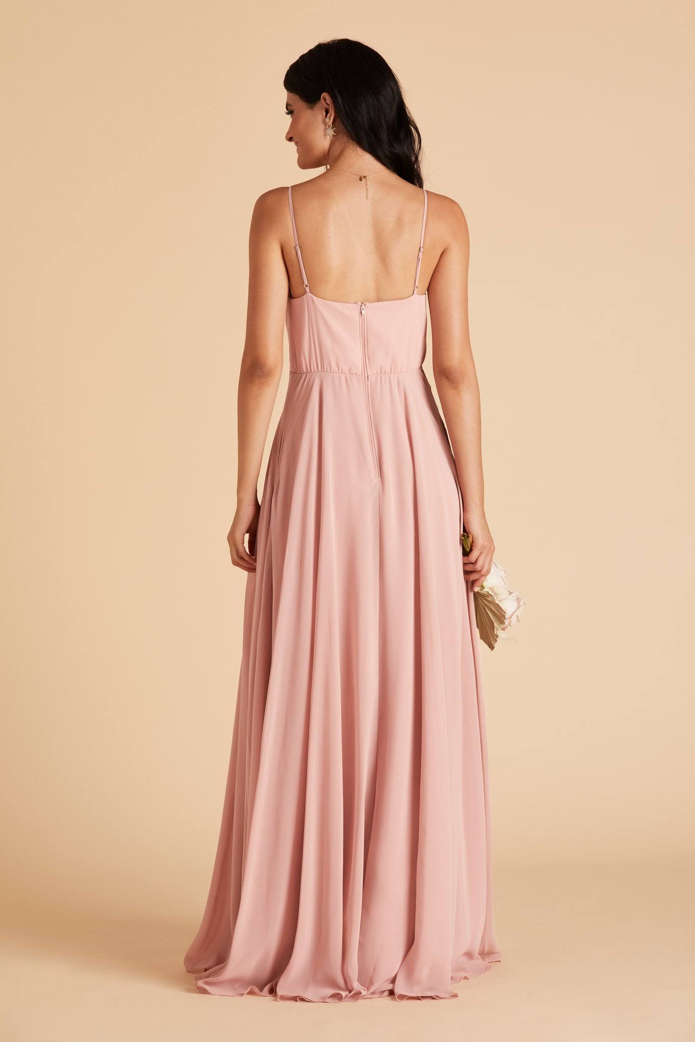 Birdy Grey Kaia Chiffon Bridesmaid Dress in Dusty Rose XL / Dusty Rose