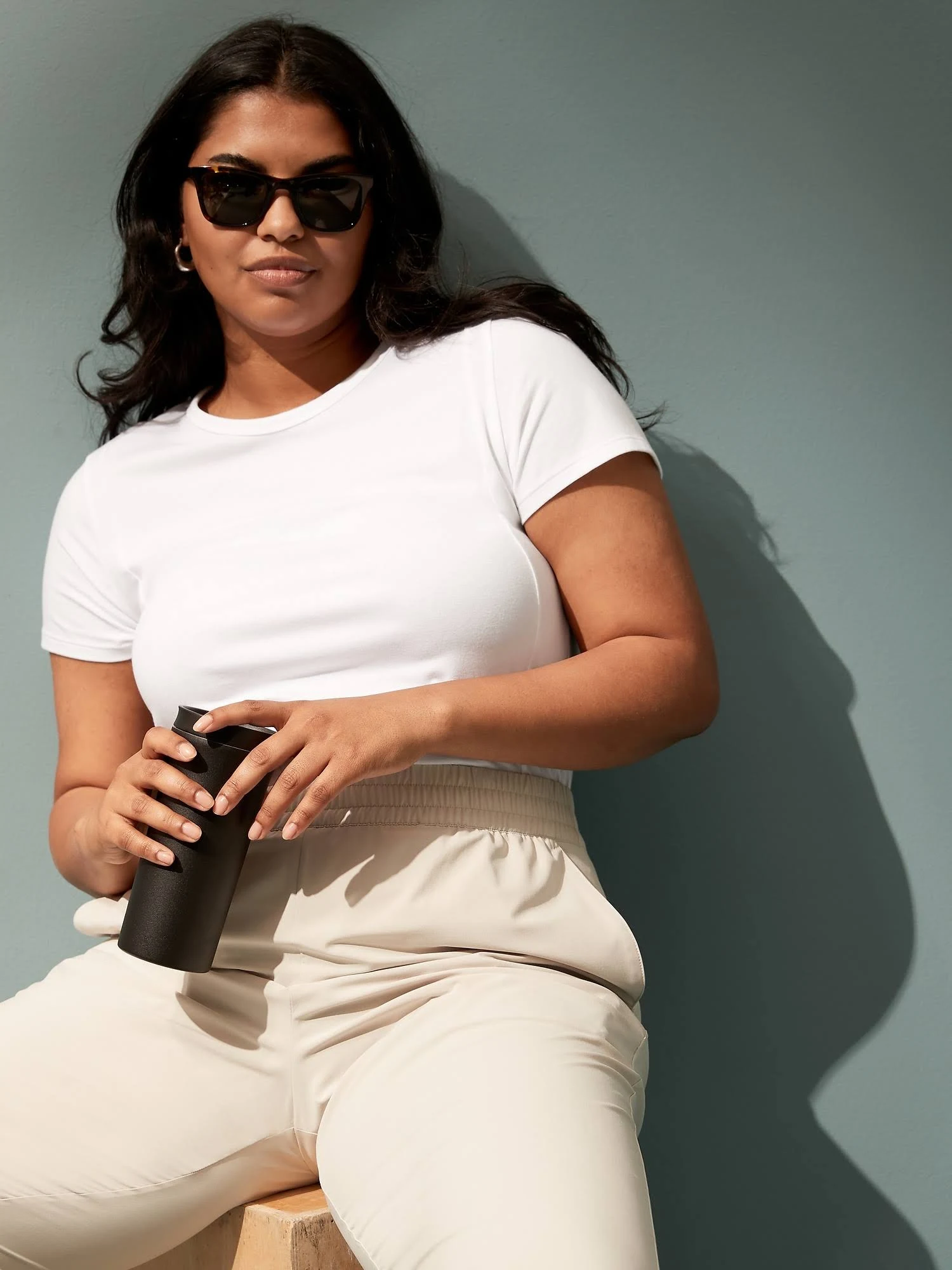 Banana Republic Women's Contour T-Shirt White Size L