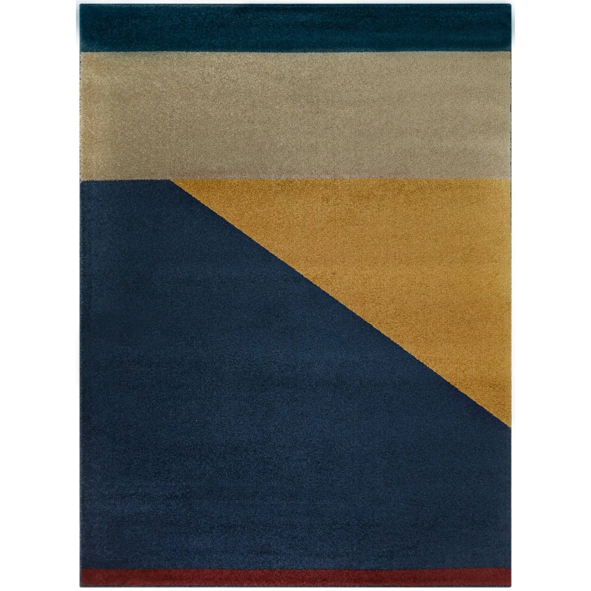 Balta Ripley Blue 5 ft. x 7 ft. Modern Color Block Area Rug
