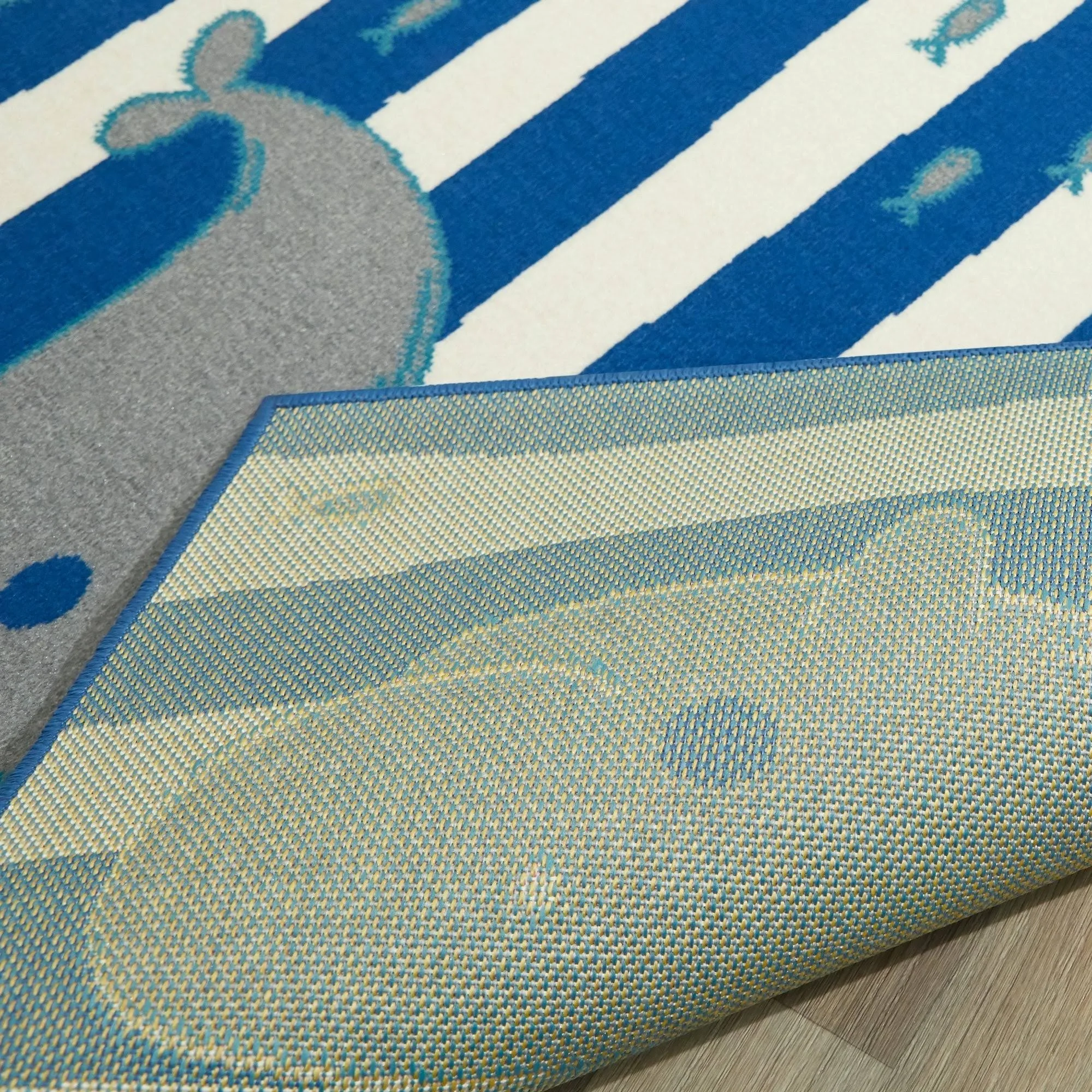 Balta Wonderful Whale Blue 5 ft. x 7 ft. Area Rug