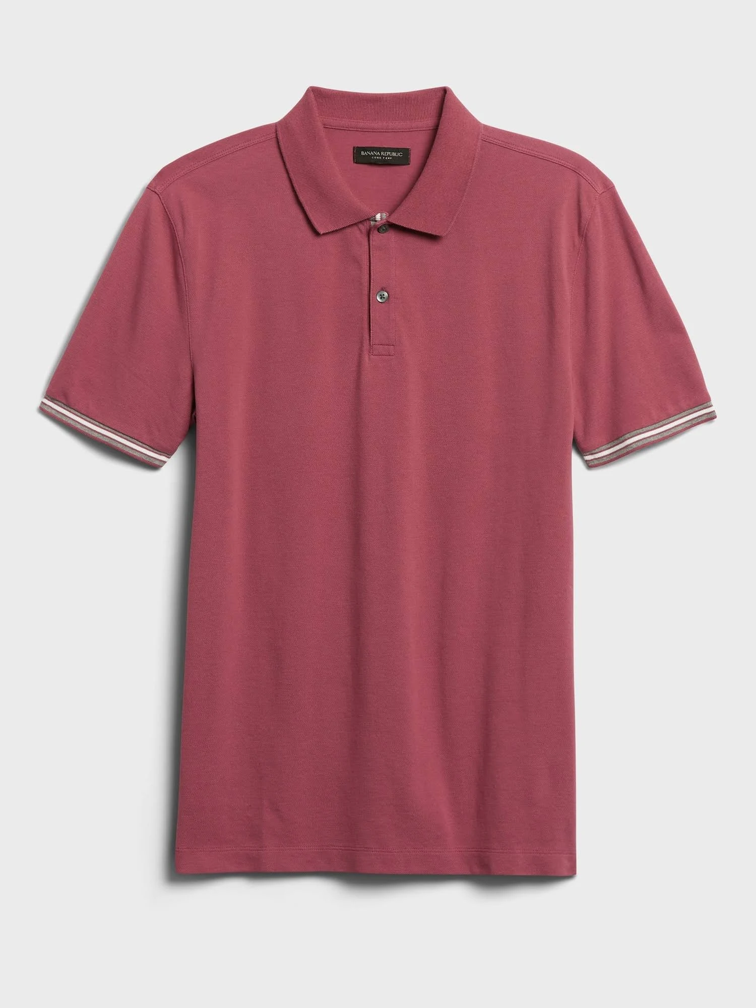 Banana Republic Men's Core Temp Pique Polo Shirt Rasberry Puree Size L