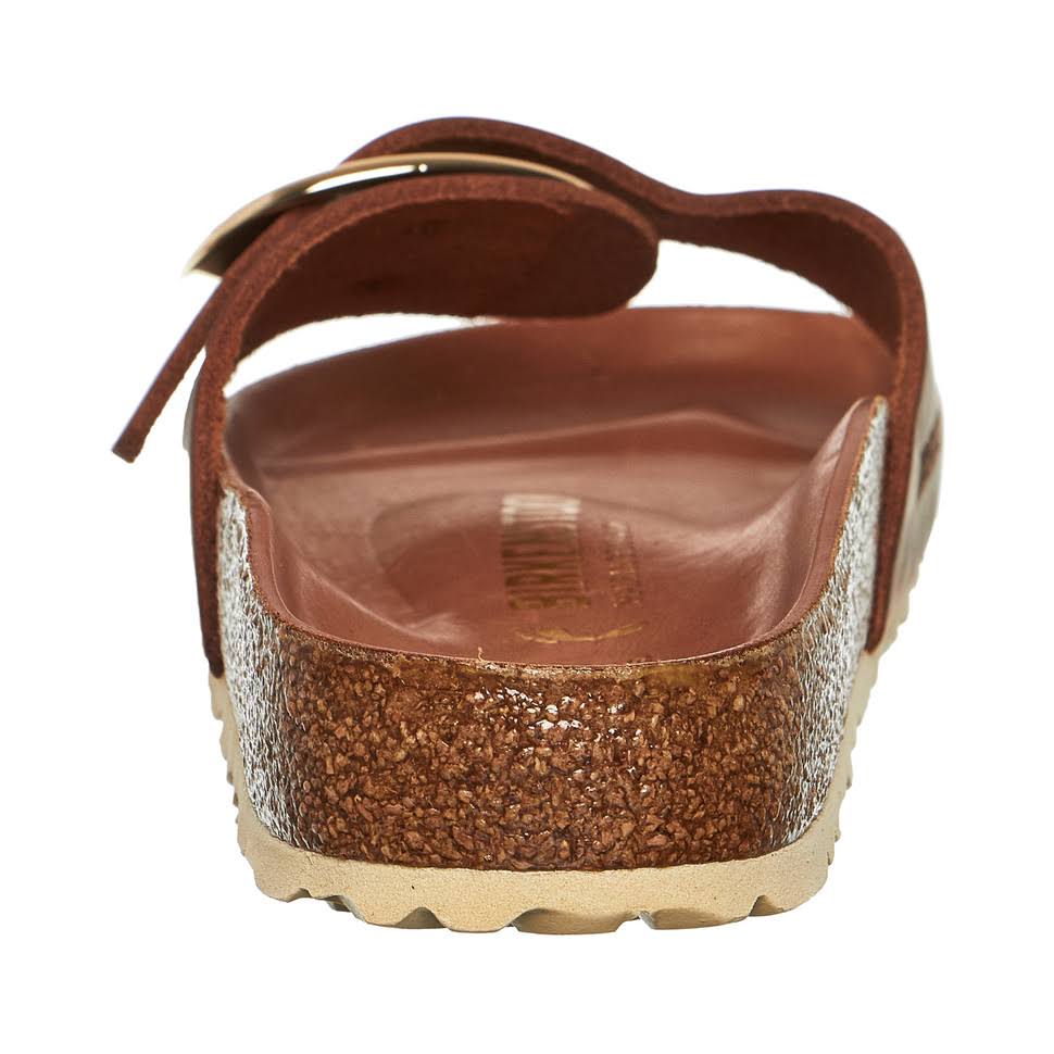 Birkenstock Women's Madrid Big Buckle Oiled Leather Double Strap Sandals - Cognac - EU 42