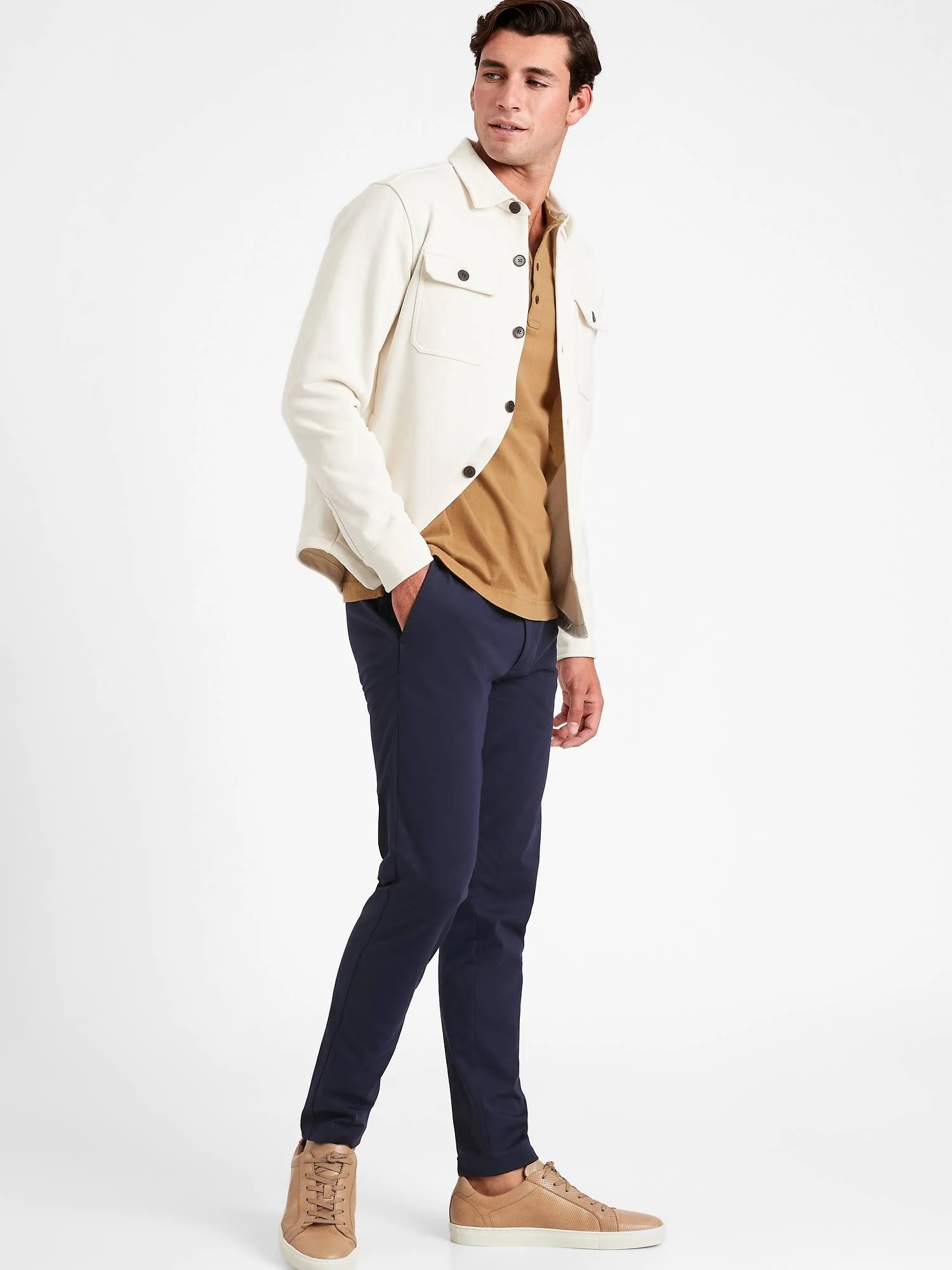 Banana Republic Men's Slim Luxe City Pant with Core Temp Technology Navy Size 30W 32L