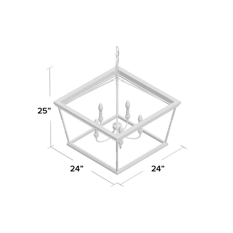 Northfield 5 - Light Lantern Rectangle/Square Chandelier
