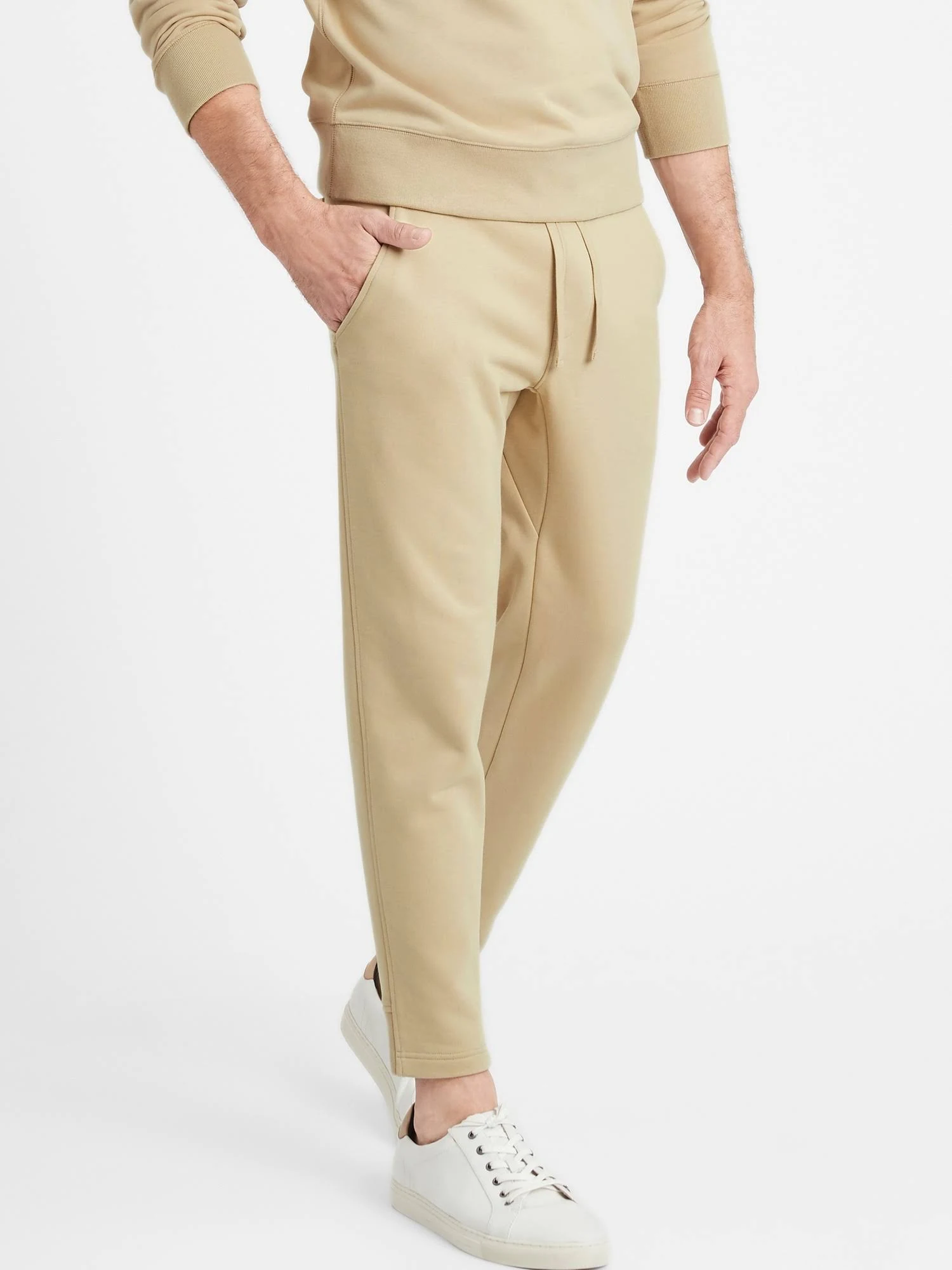 Banana Republic Men's French Terry Jogger Beige Baja Sand Size S