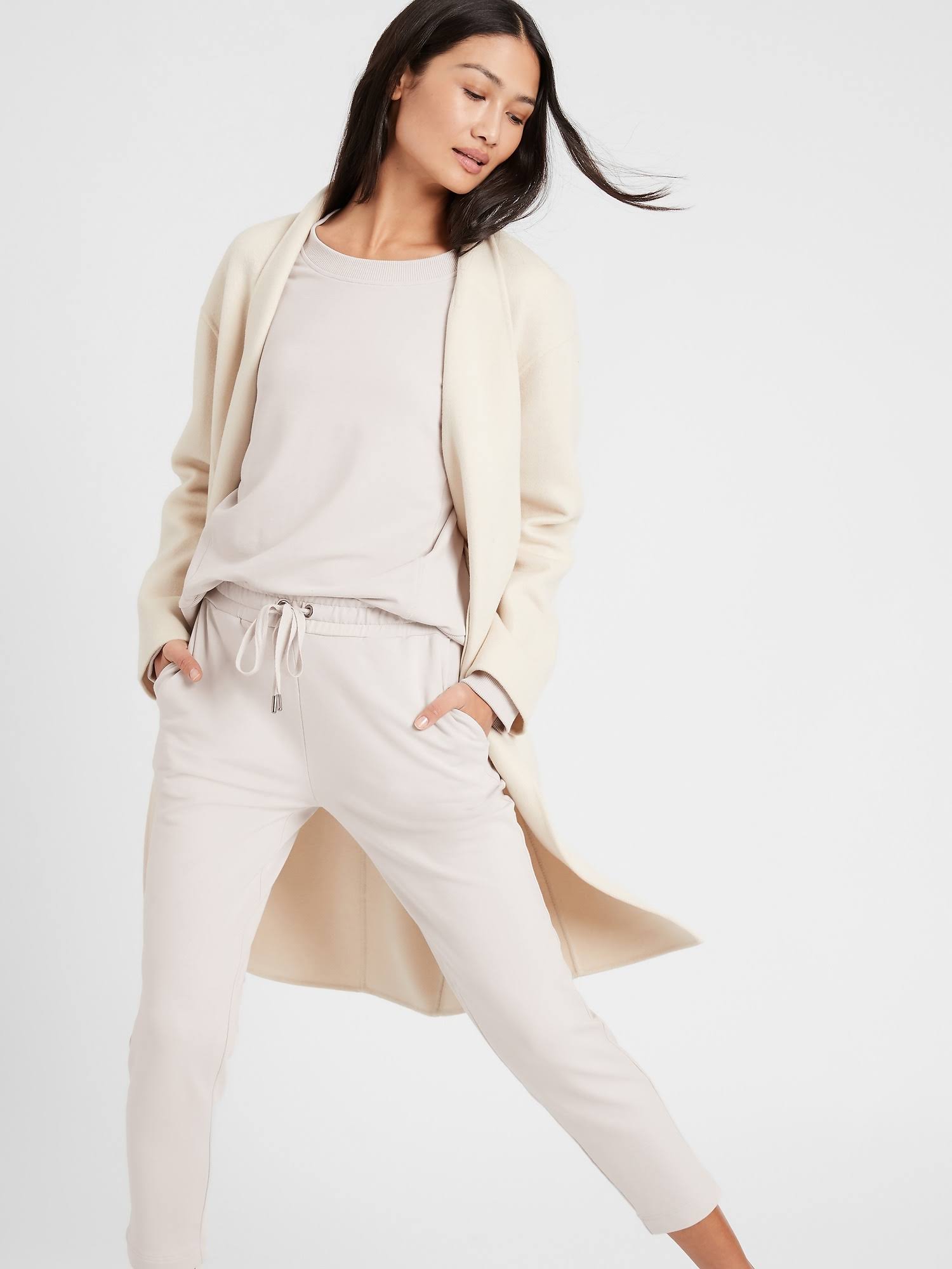 Banana Republic Women's French Terry Jogger Selenite Size L
