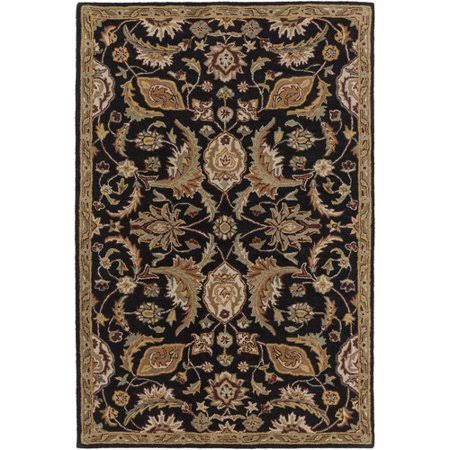Philips Oriental Hand-Tufted Wool Black/Camel Area Rug Astoria Grand Rug Size: Rectangle 5' x 8'