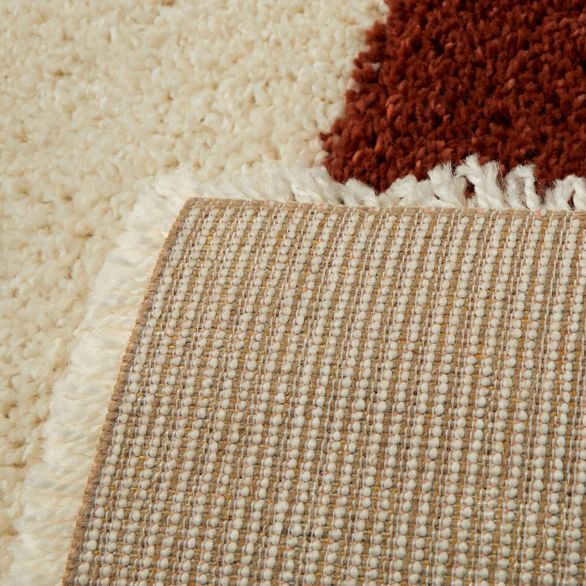 BALTA Levine Orange 5 ft. x 7 ft. Geometric Shag Area Rug