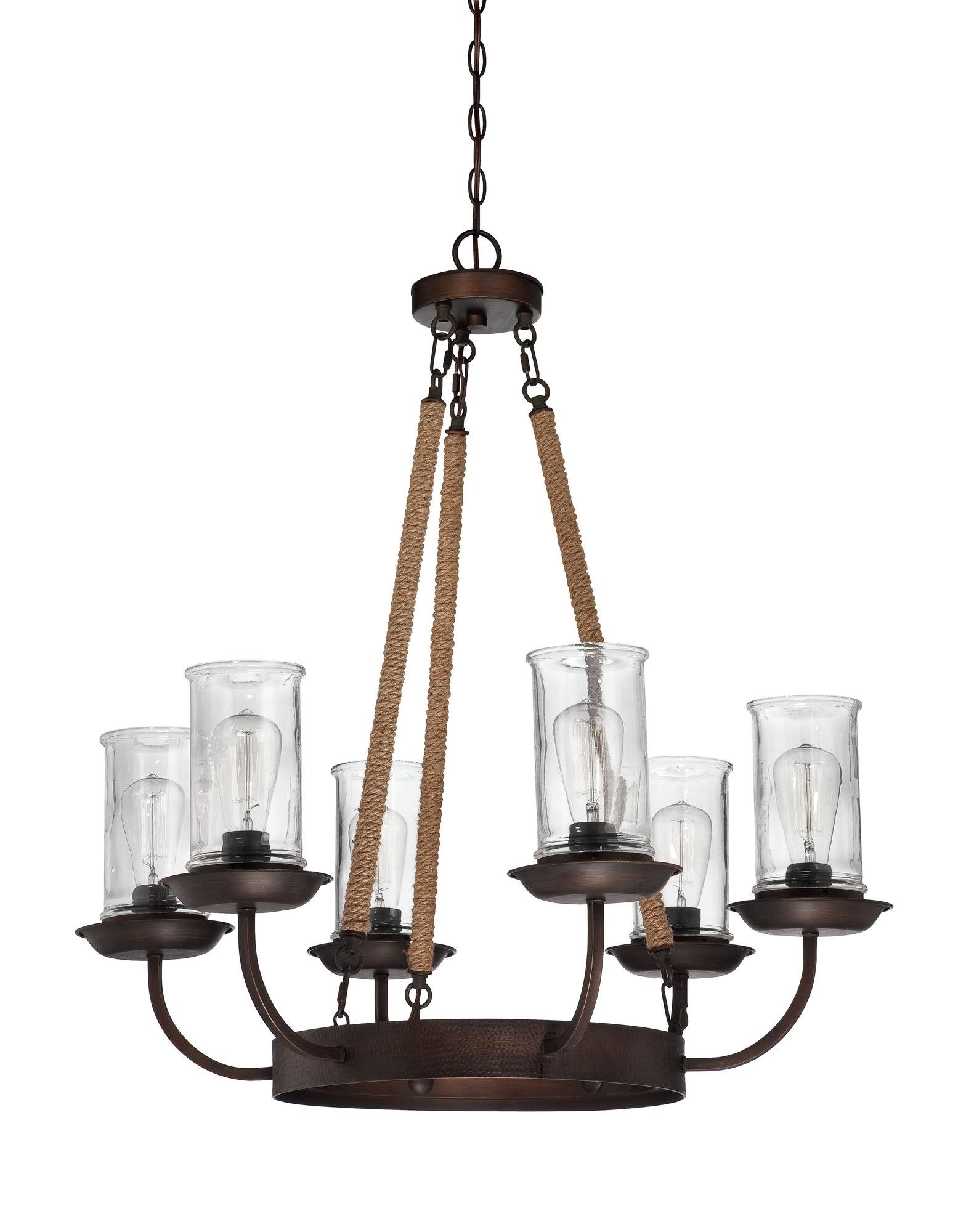 Beachcrest Home Sorrell 6-Light Shaded Chandelier