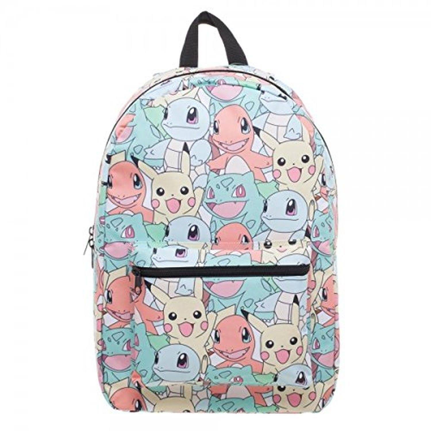 Bioworld Pokemon Pastel Kanto Starters All Over Print Backpack