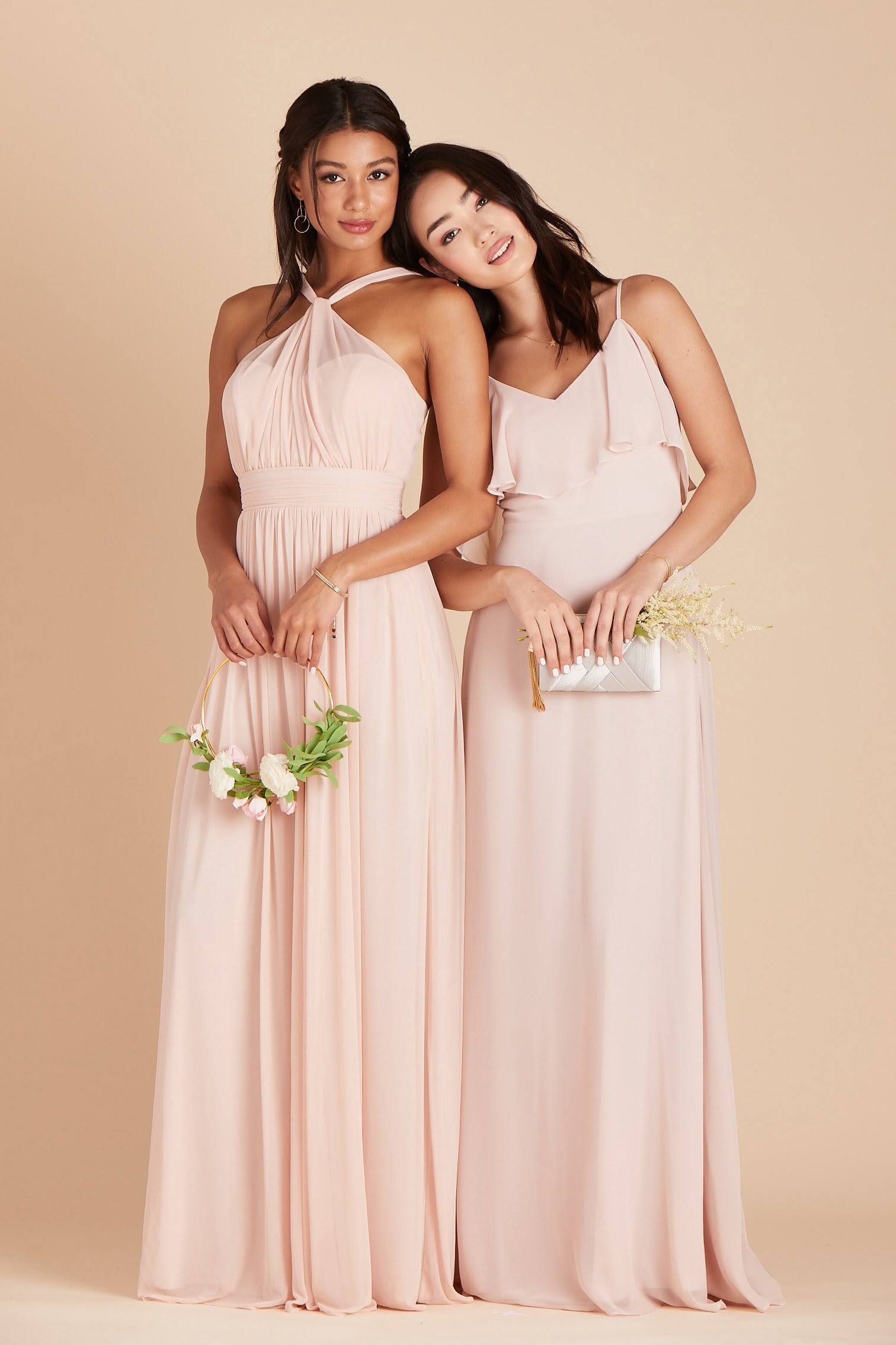 Birdy Grey Kiko Bridesmaid Dress in Pale Blush L / Pale Blush