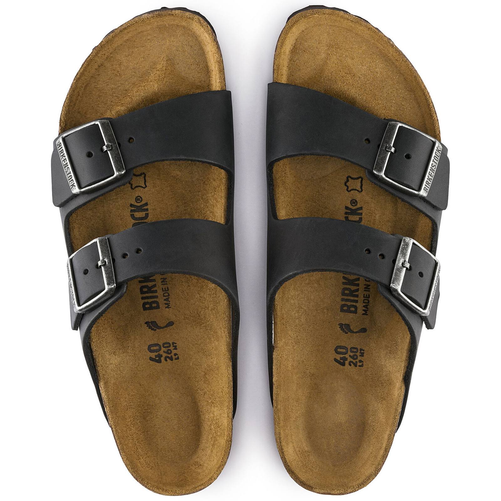 Birkenstock Black Leather Arizona Sandals