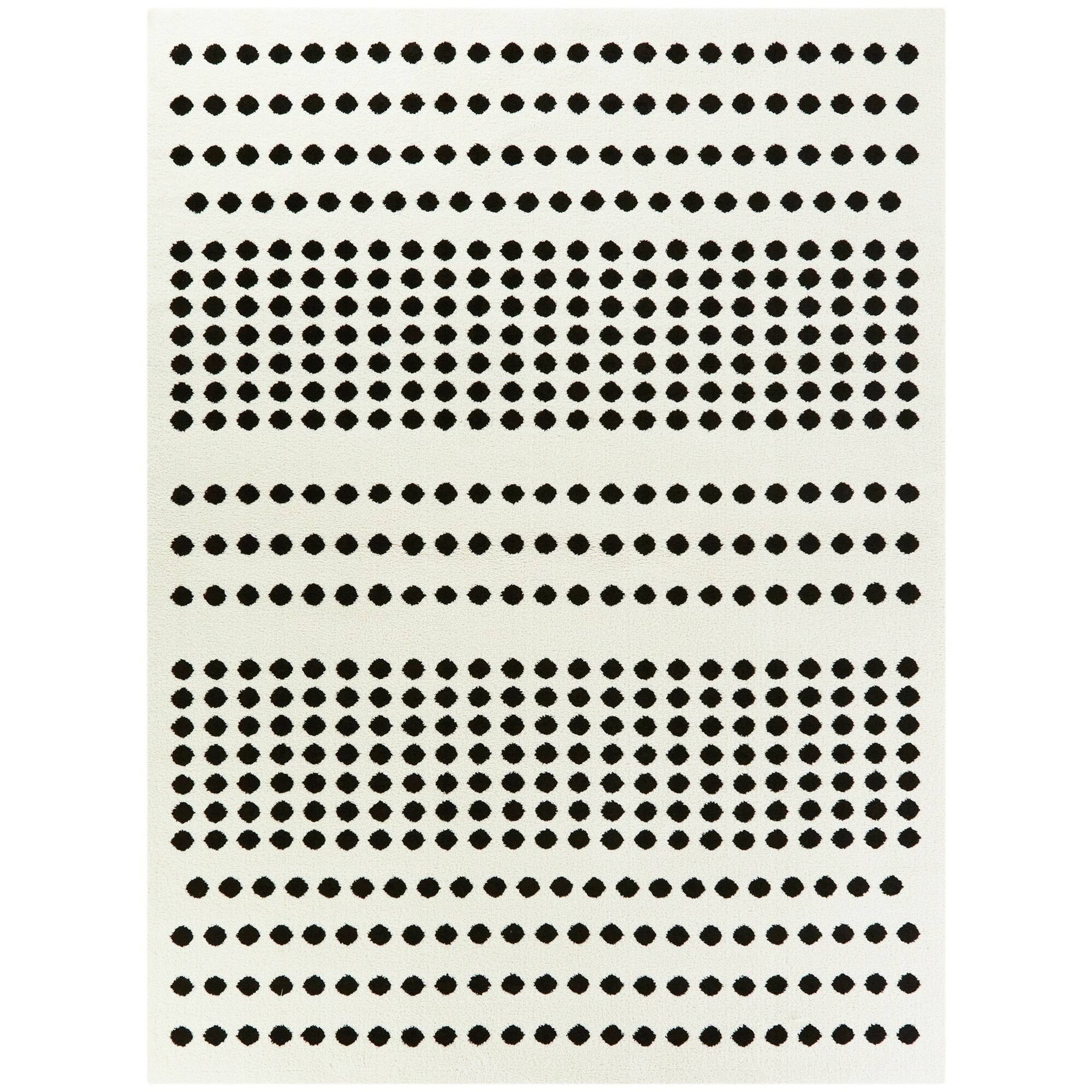 BALTA Seurat White 8 ft. x 10 ft. Modern Dots Area Rug