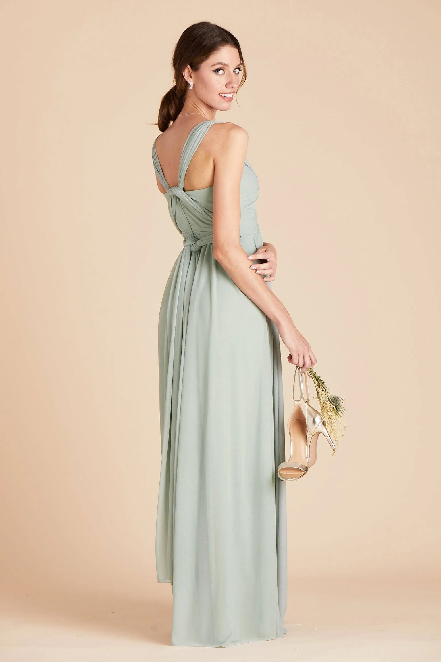Birdy Grey Chicky Convertible Bridesmaid Dress in Sage Xs / Sage