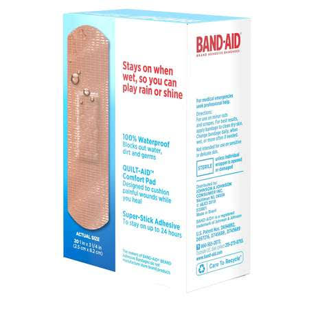 20 Packs : Band-Aid Tough Strips Waterproof Bandage, 20 Count per Pack