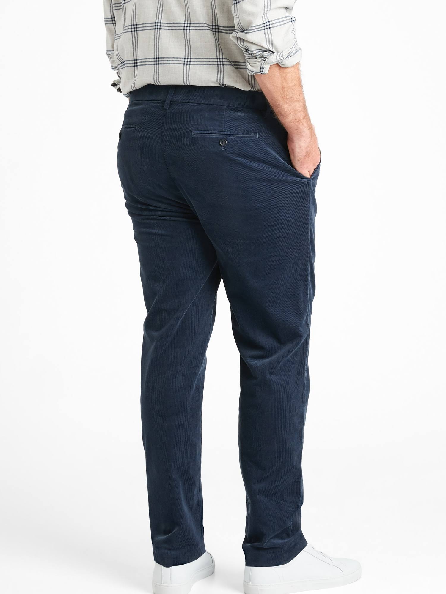 Banana Republic Men's Slim Corduroy Traveler Chino Pant Hazy Teal Size 36W 34L