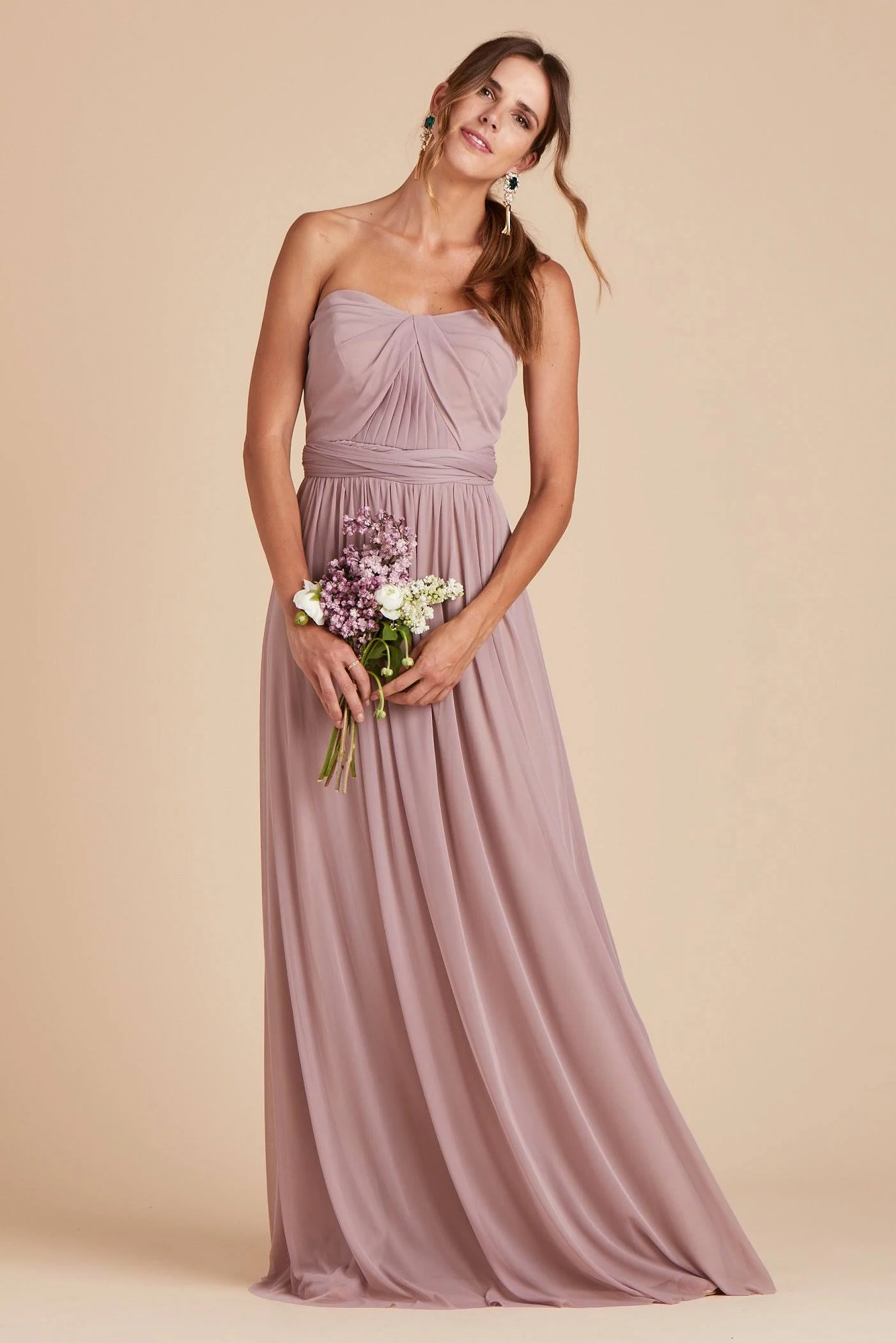 Birdy Grey Chicky Convertible Bridesmaid Dress in Mauve Xs / Mauve