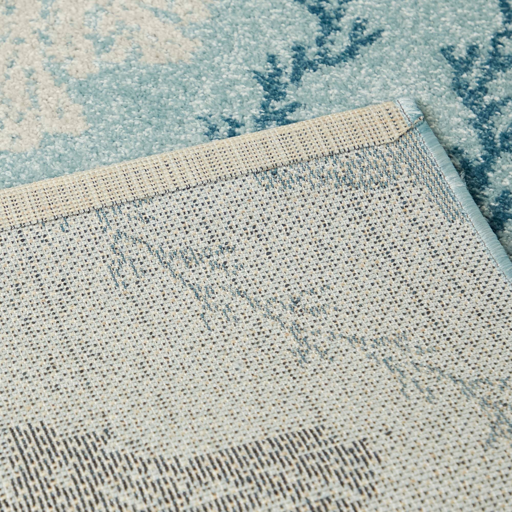 BALTA Marin Blue 5 ft. x 7 ft. Coral Trellis Area Rug