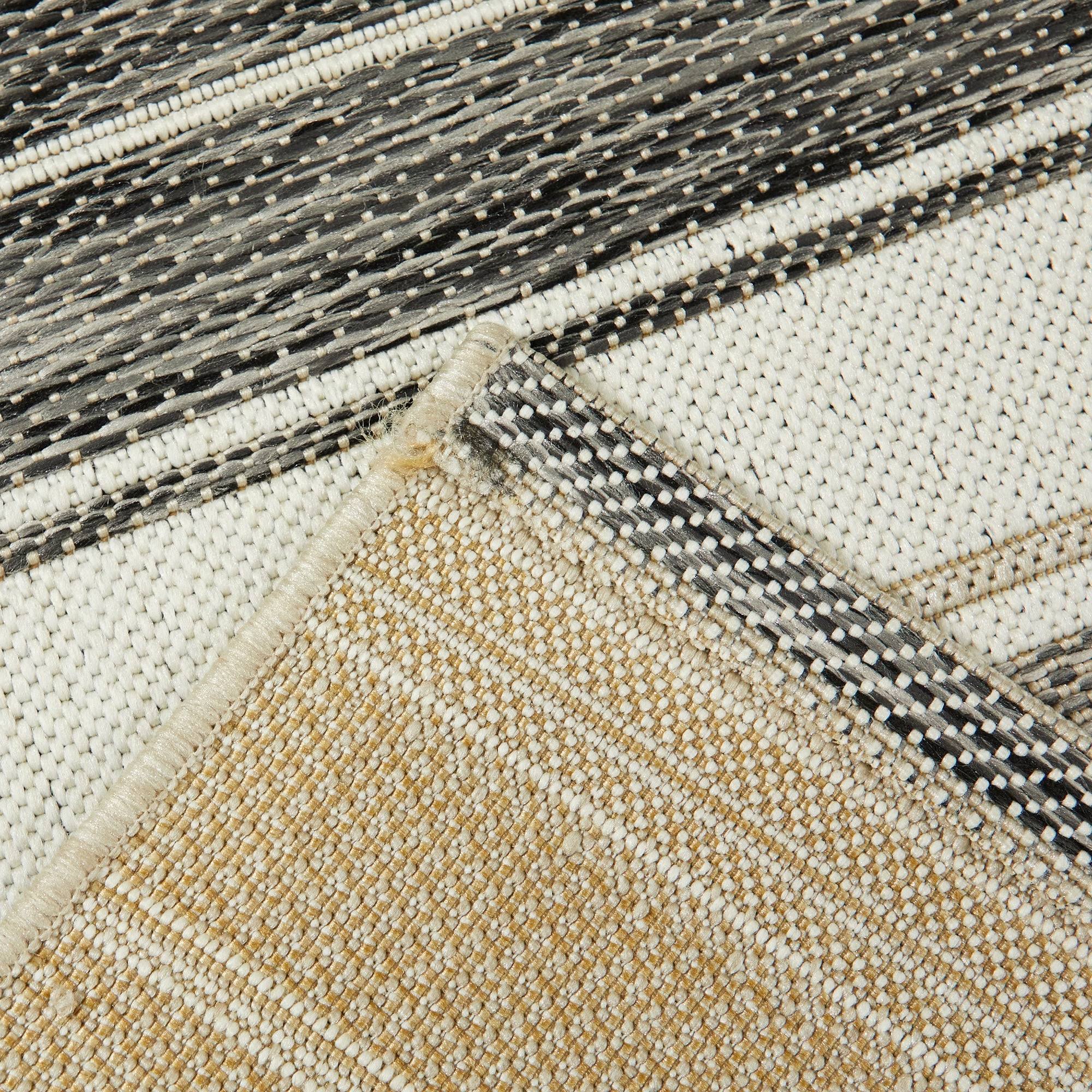 BALTA Alexie Grey 5 ft. x 7 ft. Stripe Indoor/Outdoor Area Rug