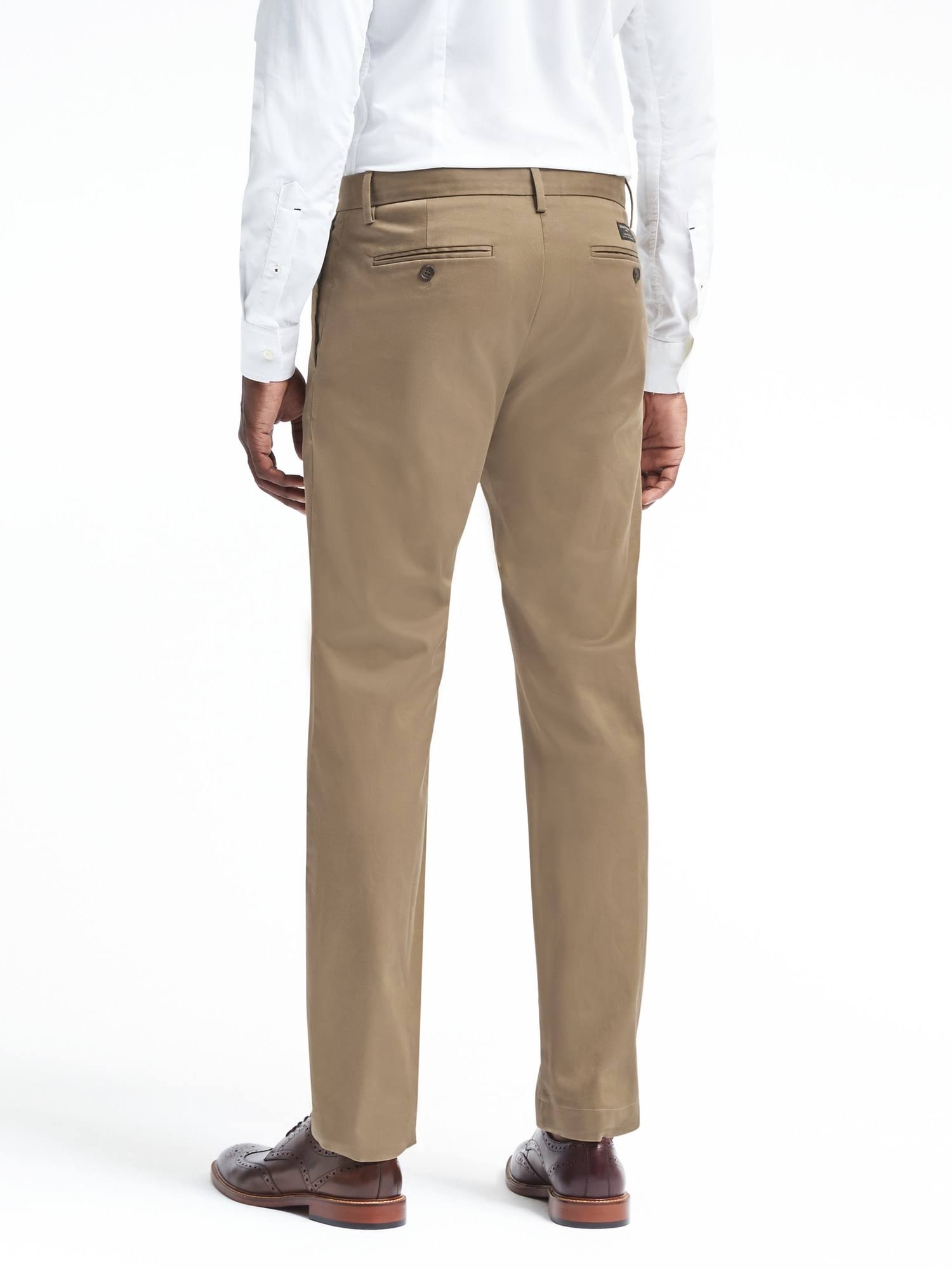 Banana Republic Men's Emerson Straight Rapid Movement Chino Pant Airforce Khaki Size 42W 34L