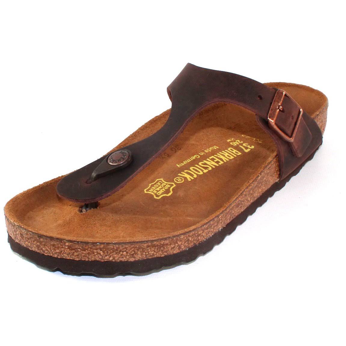 Birkenstock Women's Gizeh Habana Oiled Leather, 37