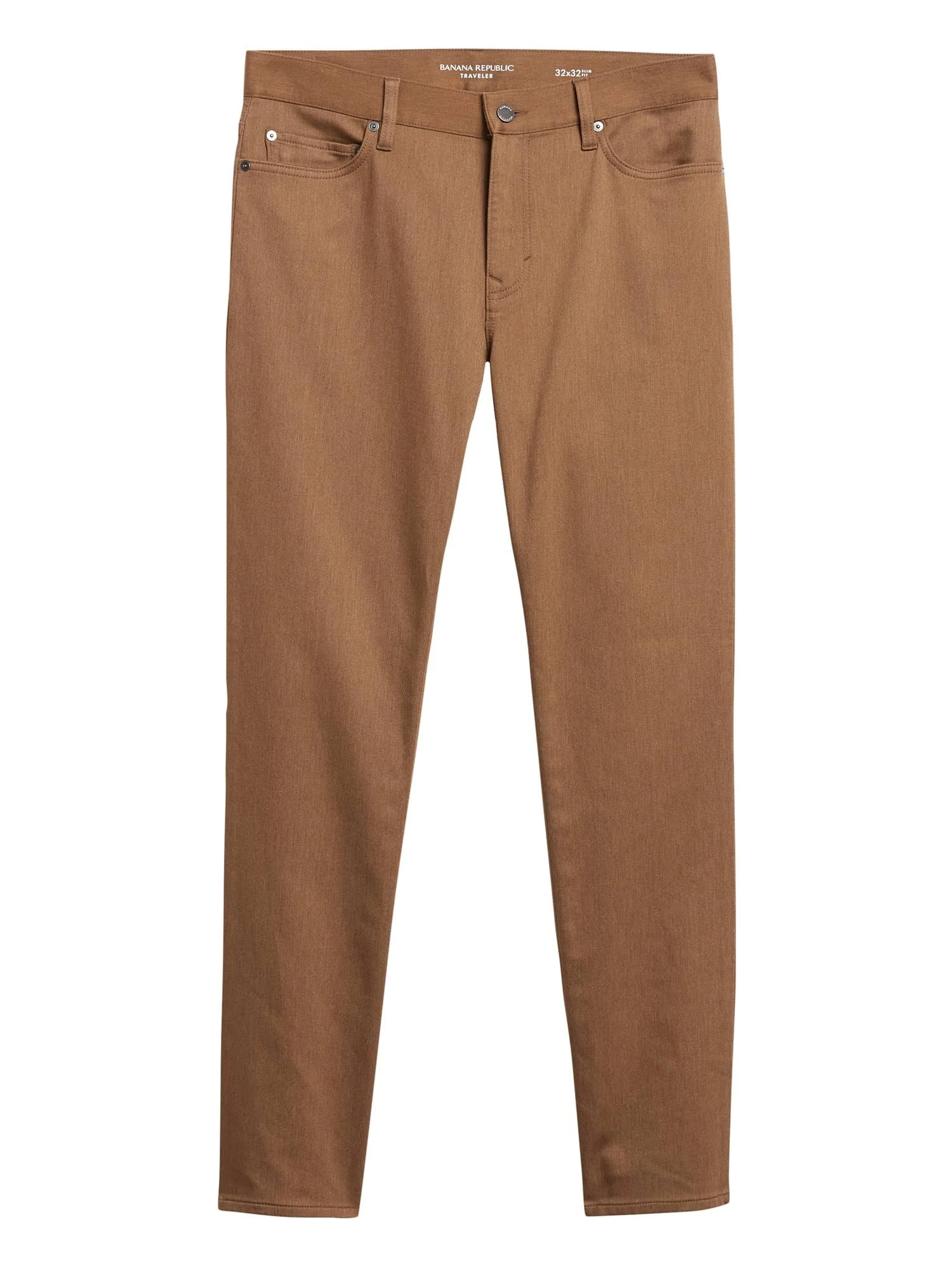 Banana Republic Men's Athletic Tapered Heathered Traveler Pant Camel Size 36W 30L