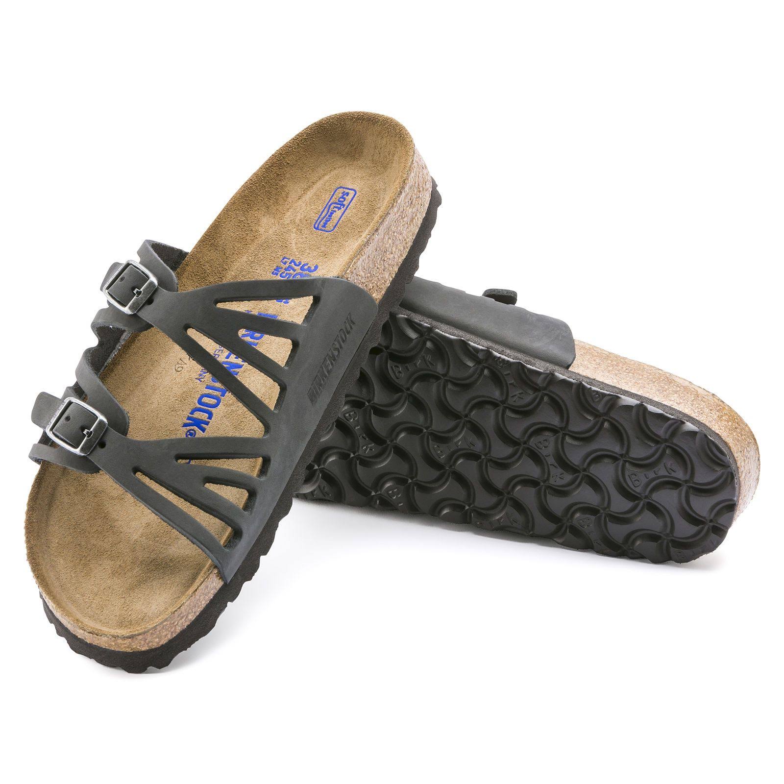 Birkenstock Women's Granada Soft Footbed Sandal - 38 - Tobacco Oiled Leather