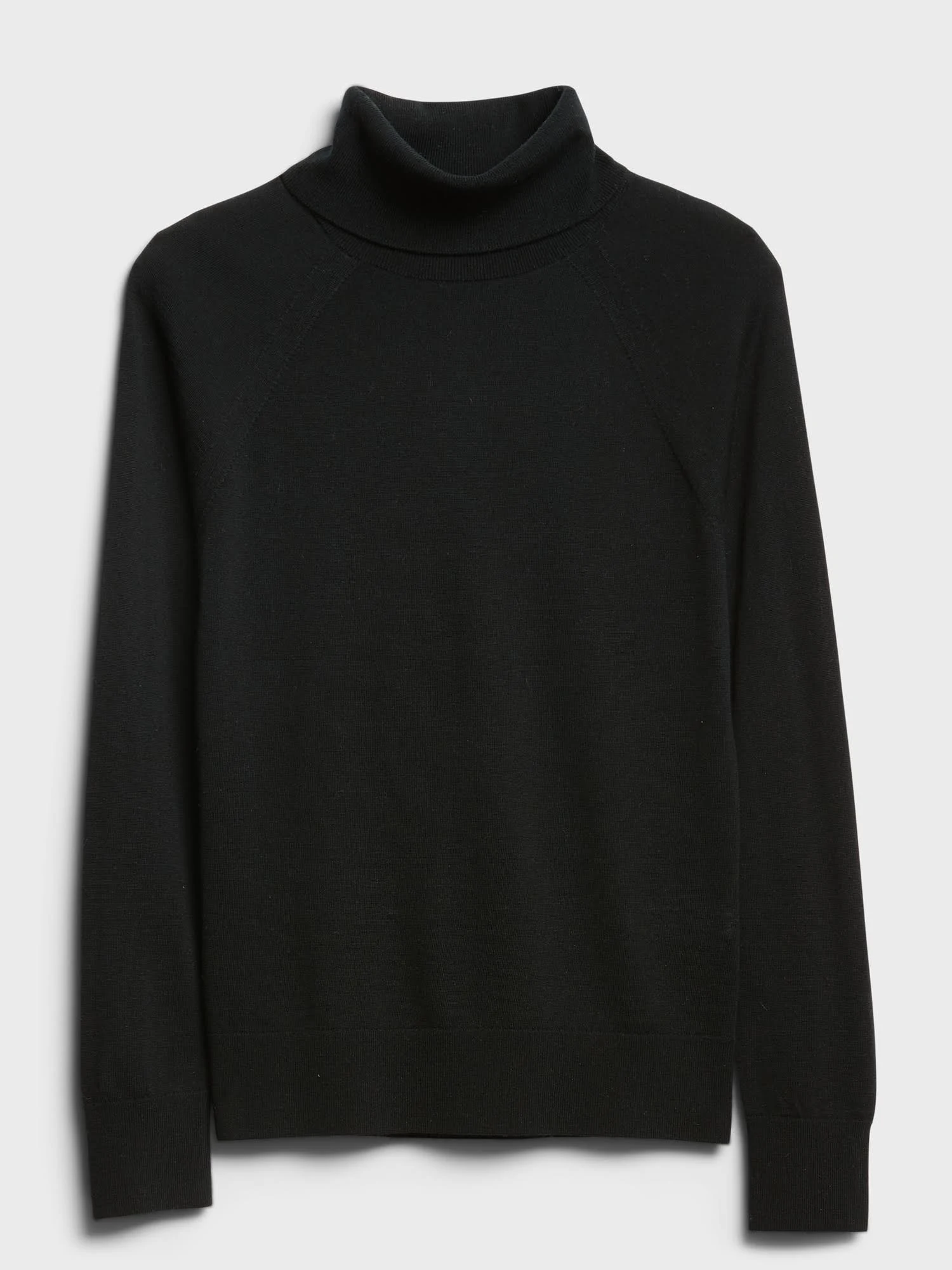 Banana Republic Women's Merino Turtleneck Sweater in Responsible Wool Black Size Xs
