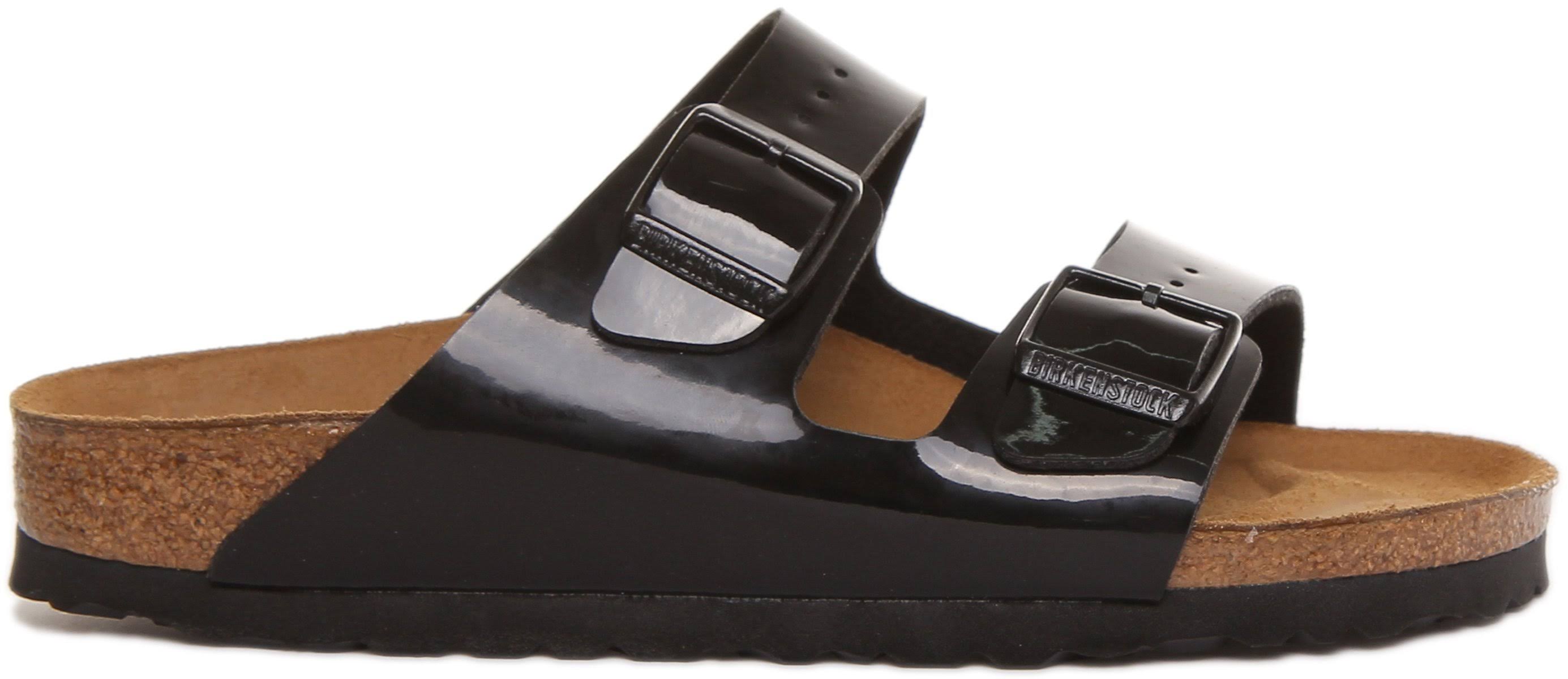 Birkenstock Slippers Arizona Patent, 1005292 - Black - 11.5