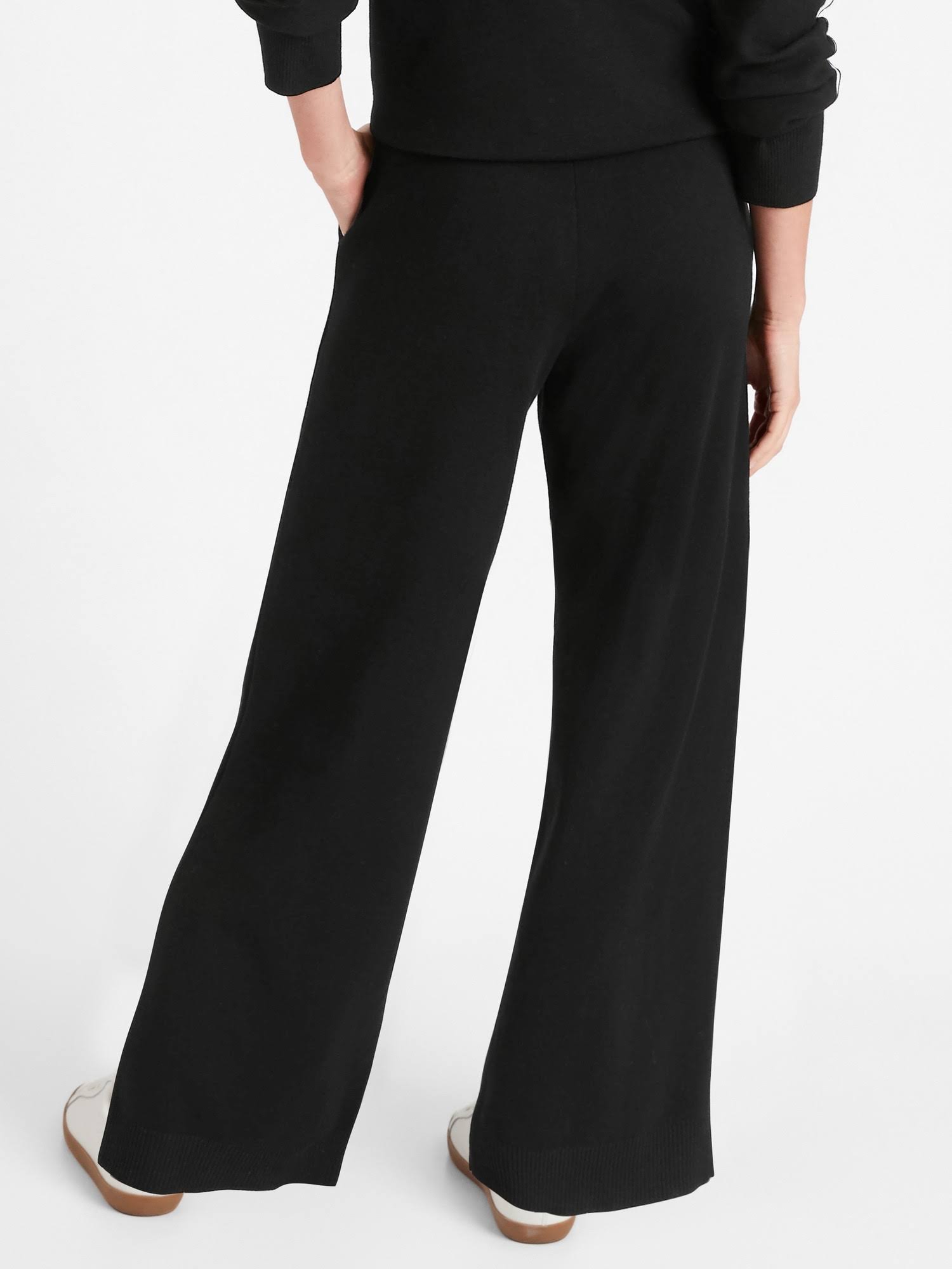 Banana Republic Women's Wide-Leg Sweater Pant Black Size Xs