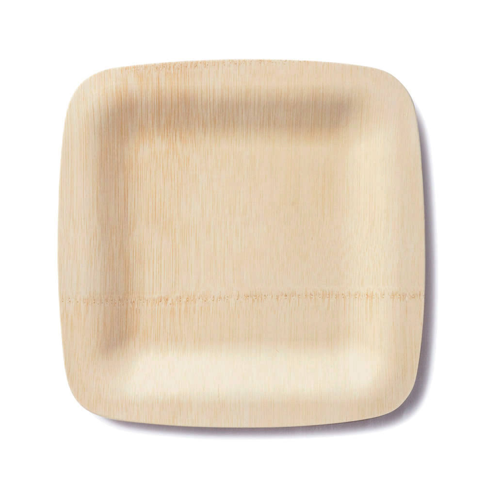 Bambu Veneerware 11x22 Disposable Square Bamboo Plates