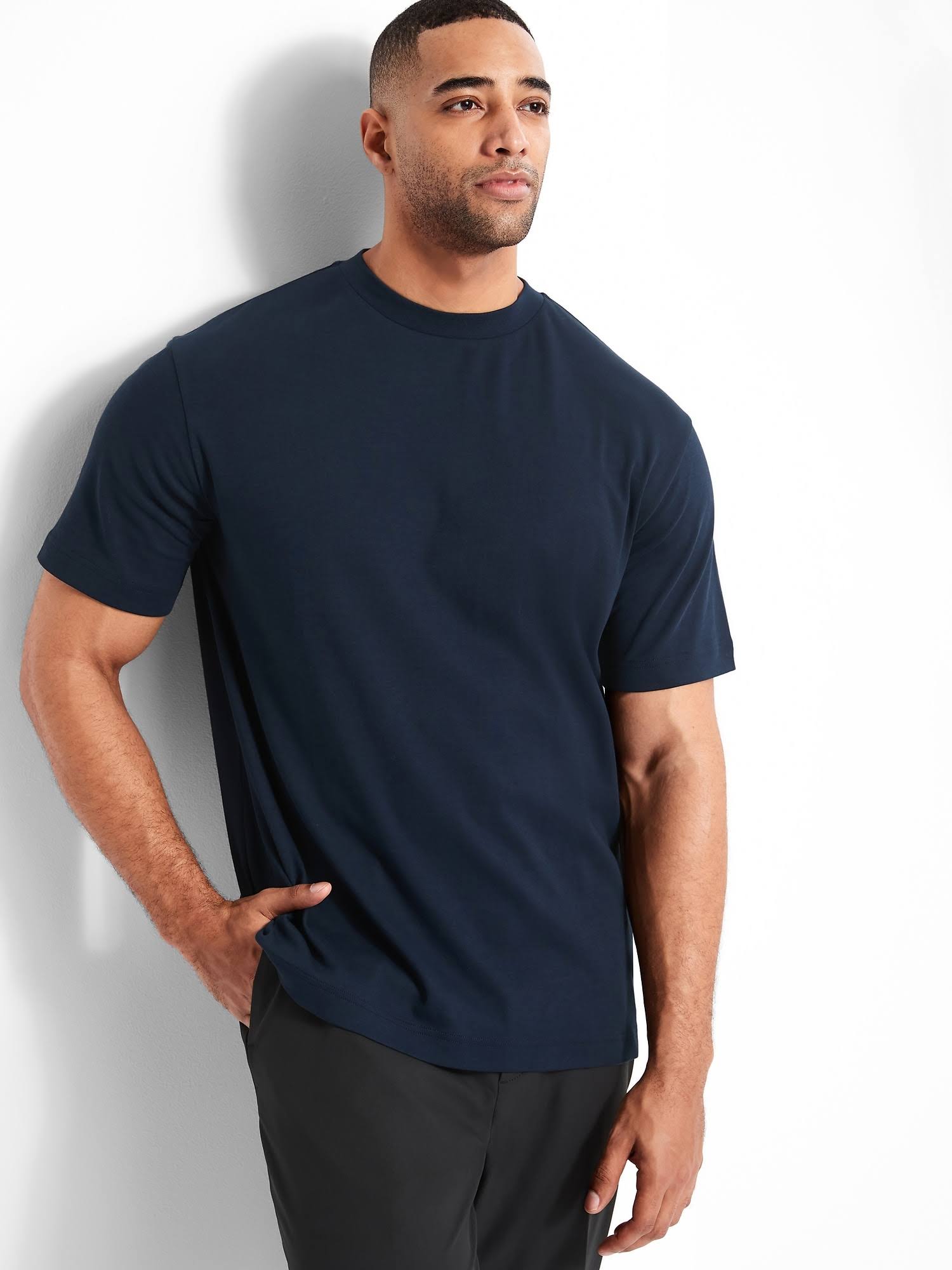 Banana Republic Men's Organic High Crew-Neck T-Shirt Navy Size XL