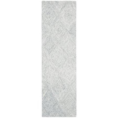 Deane Geometric Handmade Tufted Wool Silver Area Rug Birch Lane Rug Size: Rectangle 9' x 12'