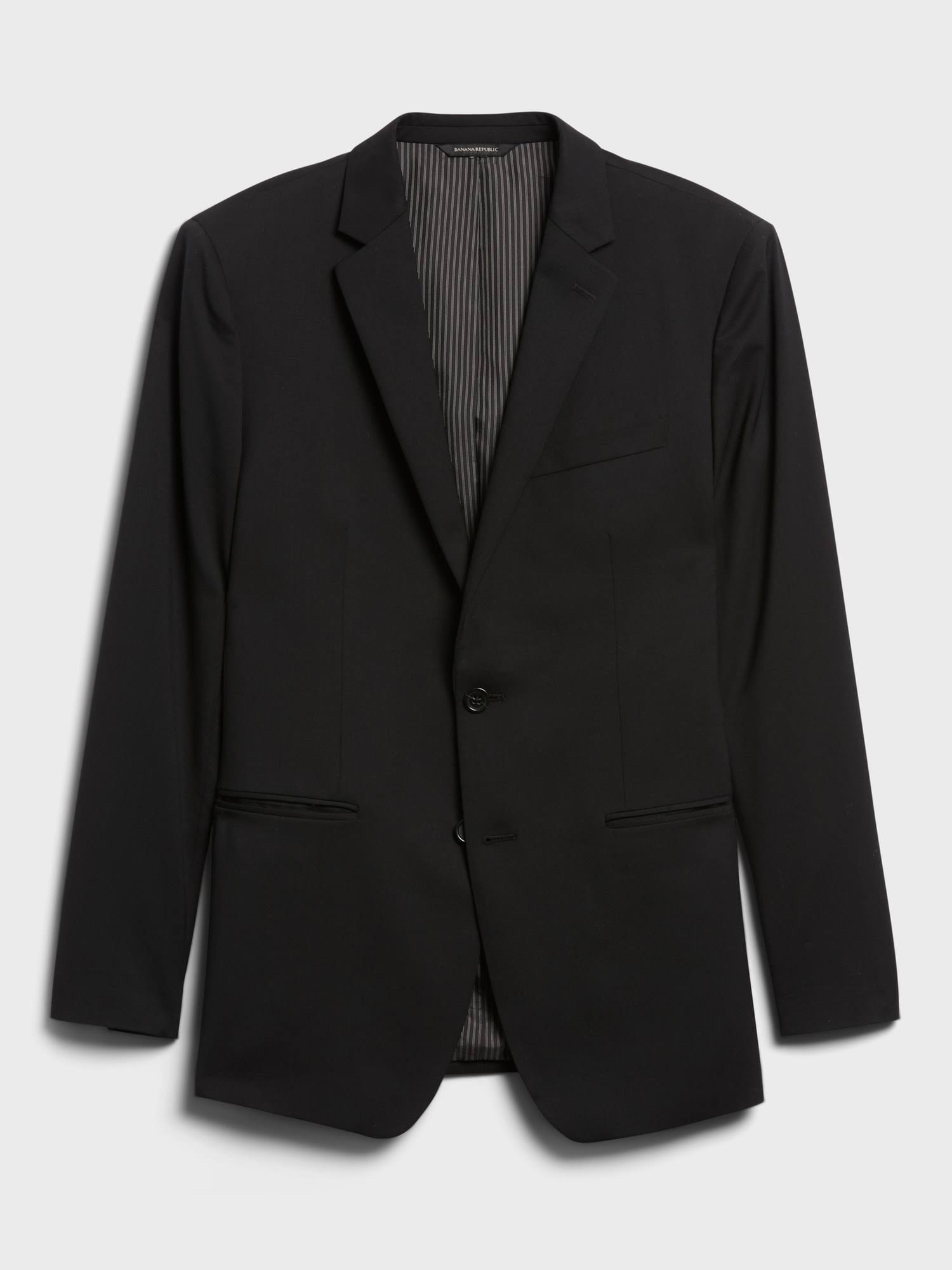 Banana Republic Men's Slim Solid Italian Wool Suit Jacket Black Size 40 Short