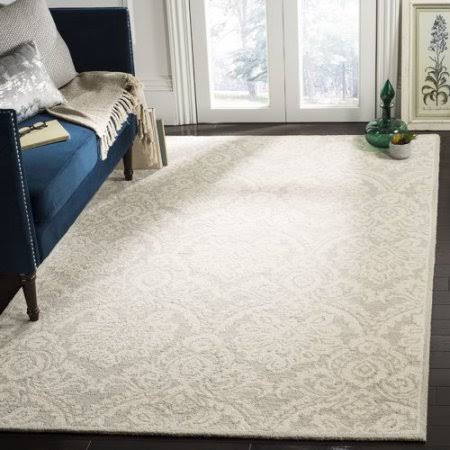 Amaris Hand-Tufted Wool Ivory Area Rug Rug Size: Rectangular 5& x 8&