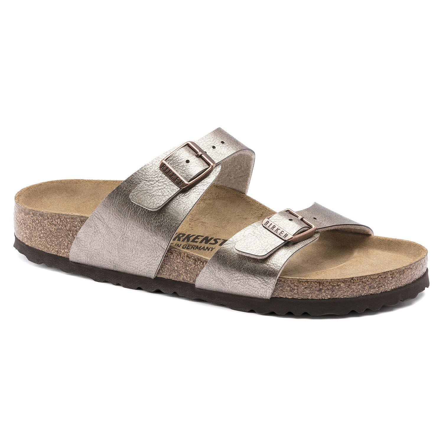 Birkenstock Sydney Birko Flor Regular Womens Sandals - Graceful Taupe