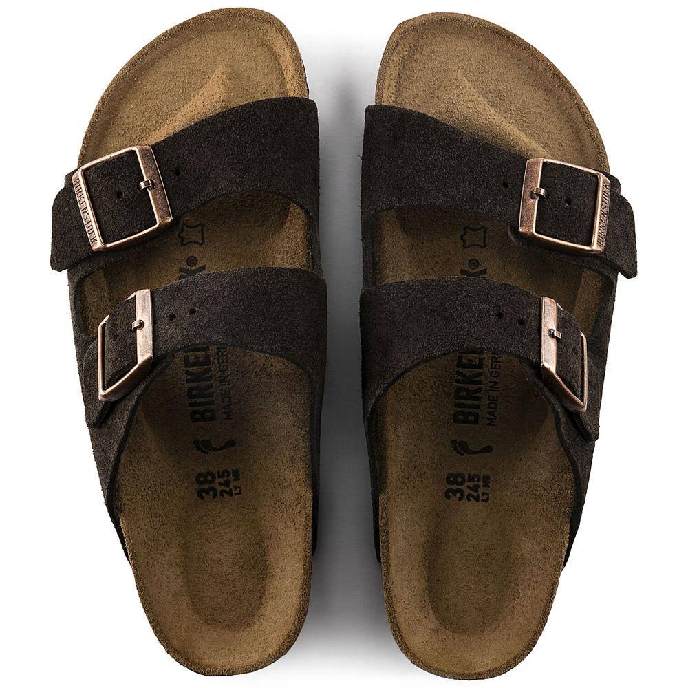 Arizona Mocha Suede Leather Sandal, 41