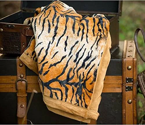 Birchwood Animal Print Throw Blanket, Tiger