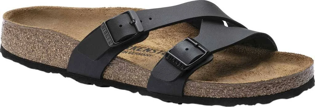 Women's Birkenstock Yao Birko-Flor Slide, Size: 42, Black