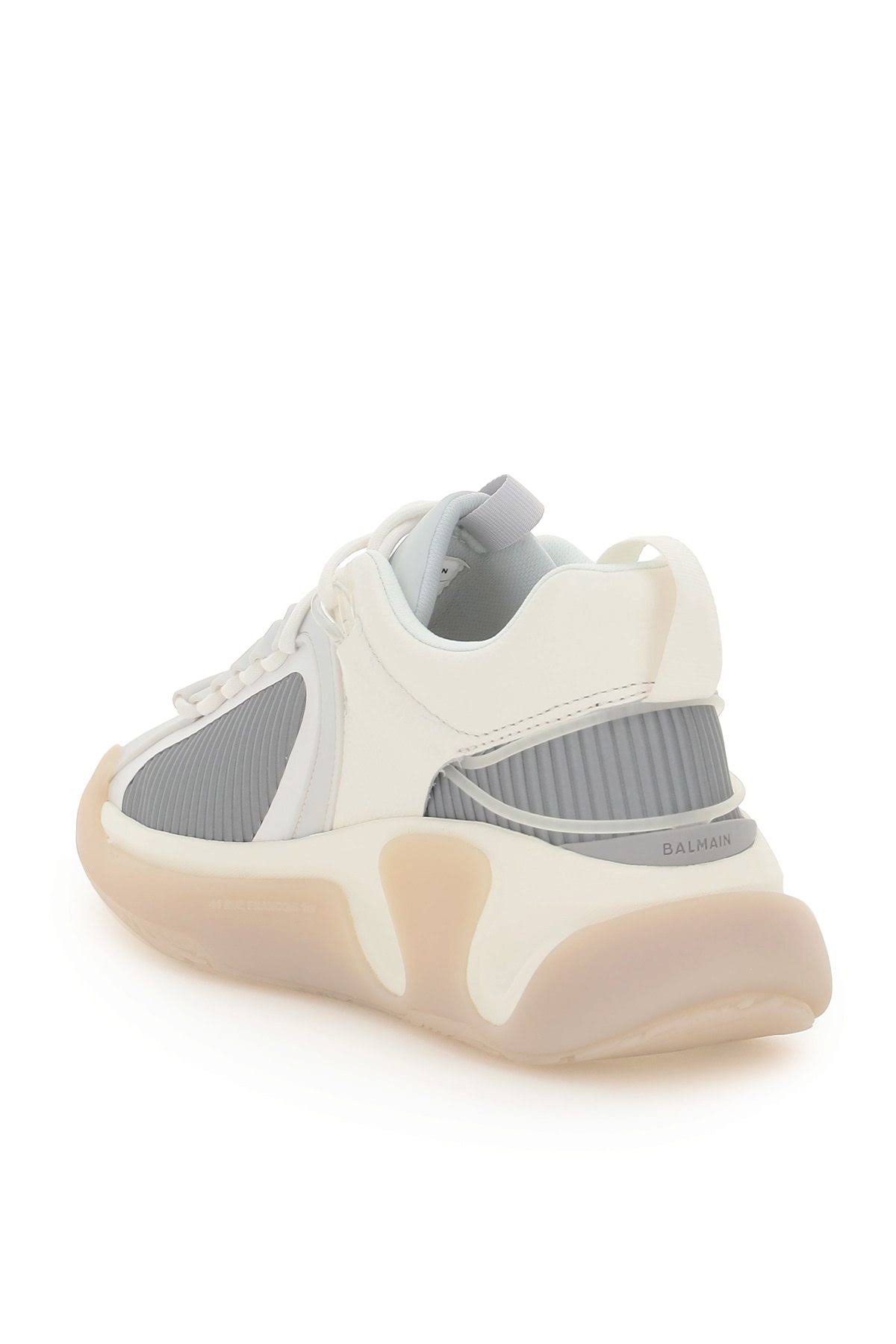 Balmain B-runner Sneakers 42 White,Grey Technical
