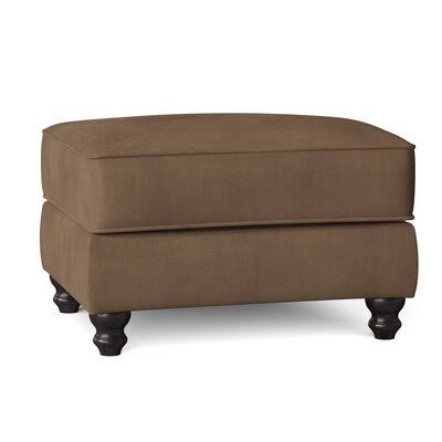 Birch Lane Woburn 31x22 Rectangle Standard Ottoman Body Fabric: Tina Coffee, Leg Color: Black Walnut