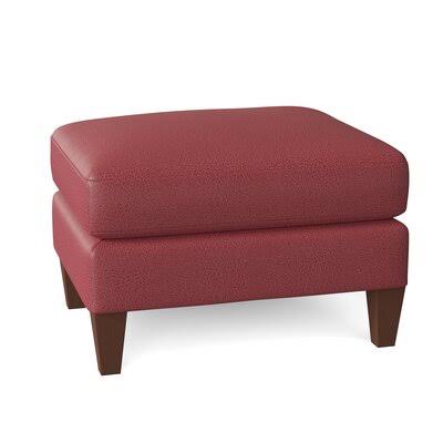 Barstow 26x22 Leather Rectangle Standard Ottoman AllModern Custom Upholstery Body Fabric: Durango Strawberry