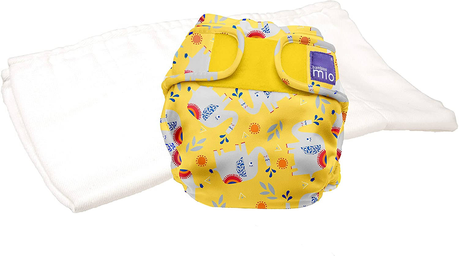 Bambino Mio mioduo Two-Piece Cloth Diaper, Elephant Stomp / Size One