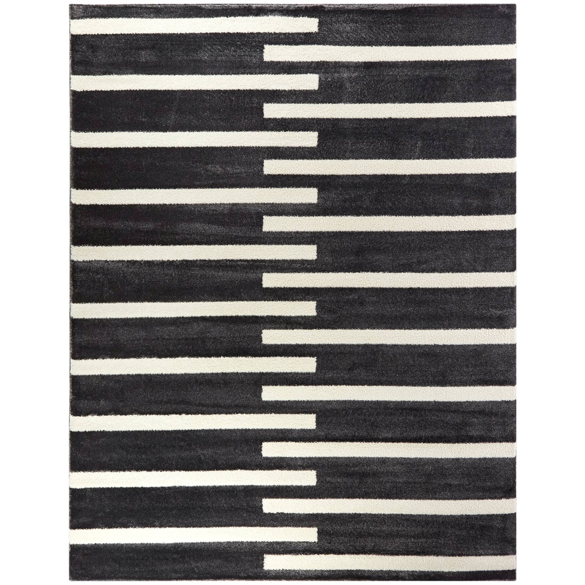 Balta Colter White 8 ft. x 10 ft. Modern Striped Area Rug