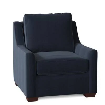 L? A 33x22 Wide Armchair Birch Lane Body Fabric: Spinnsol Indigo