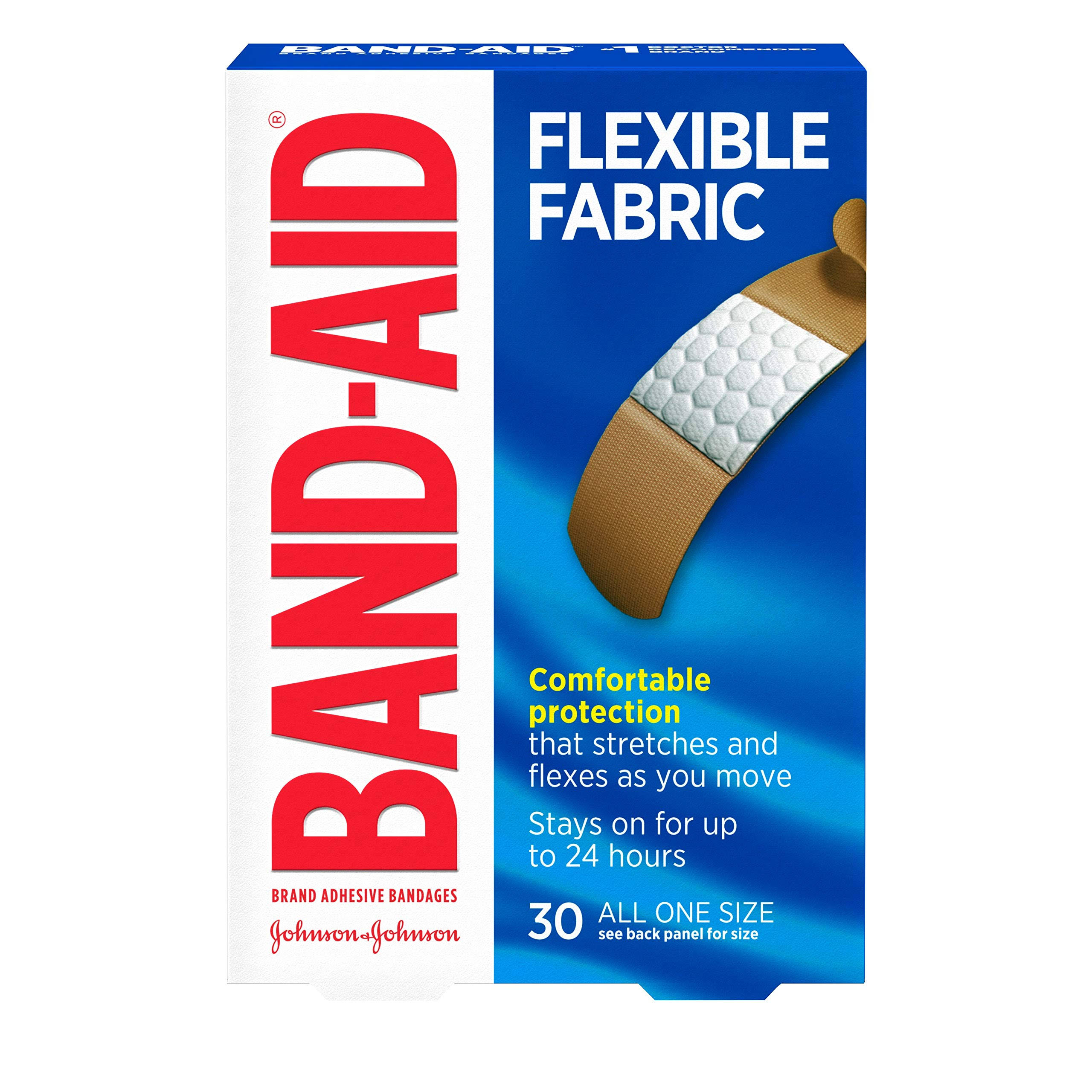 Band Aid 1004431 Flexible Fabric All One Size 4-6-30 Count